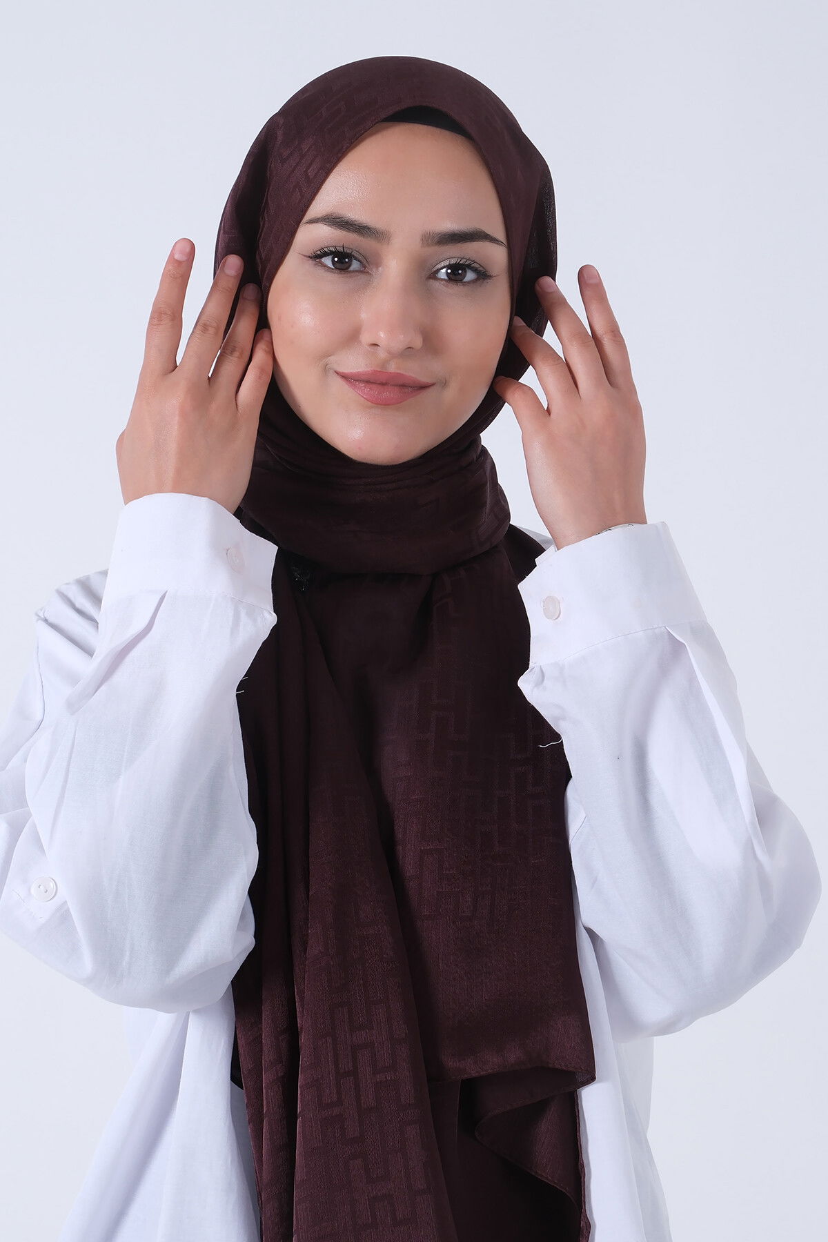 Acı Kahve Nisa Jakar Şal - 1
