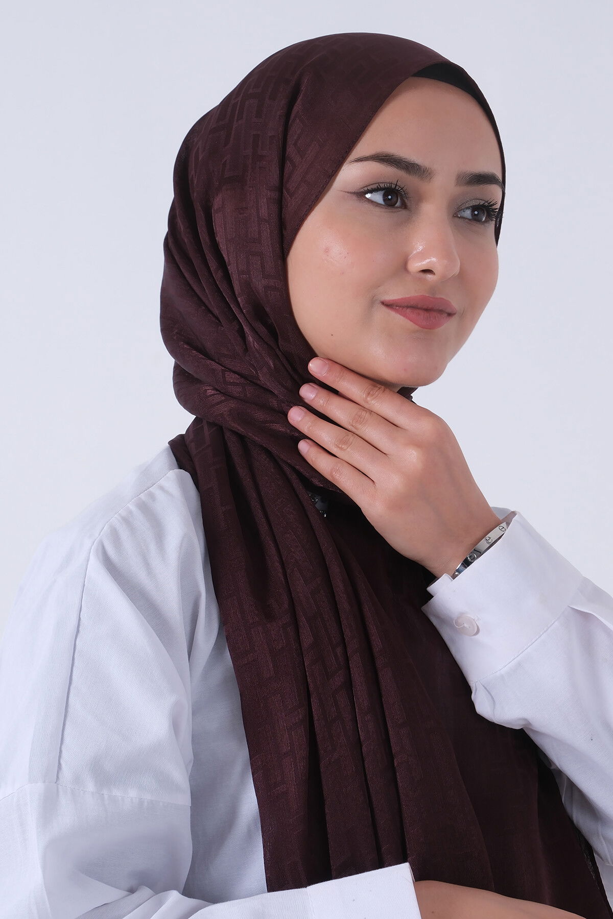 Acı Kahve Nisa Jakar Şal - 3