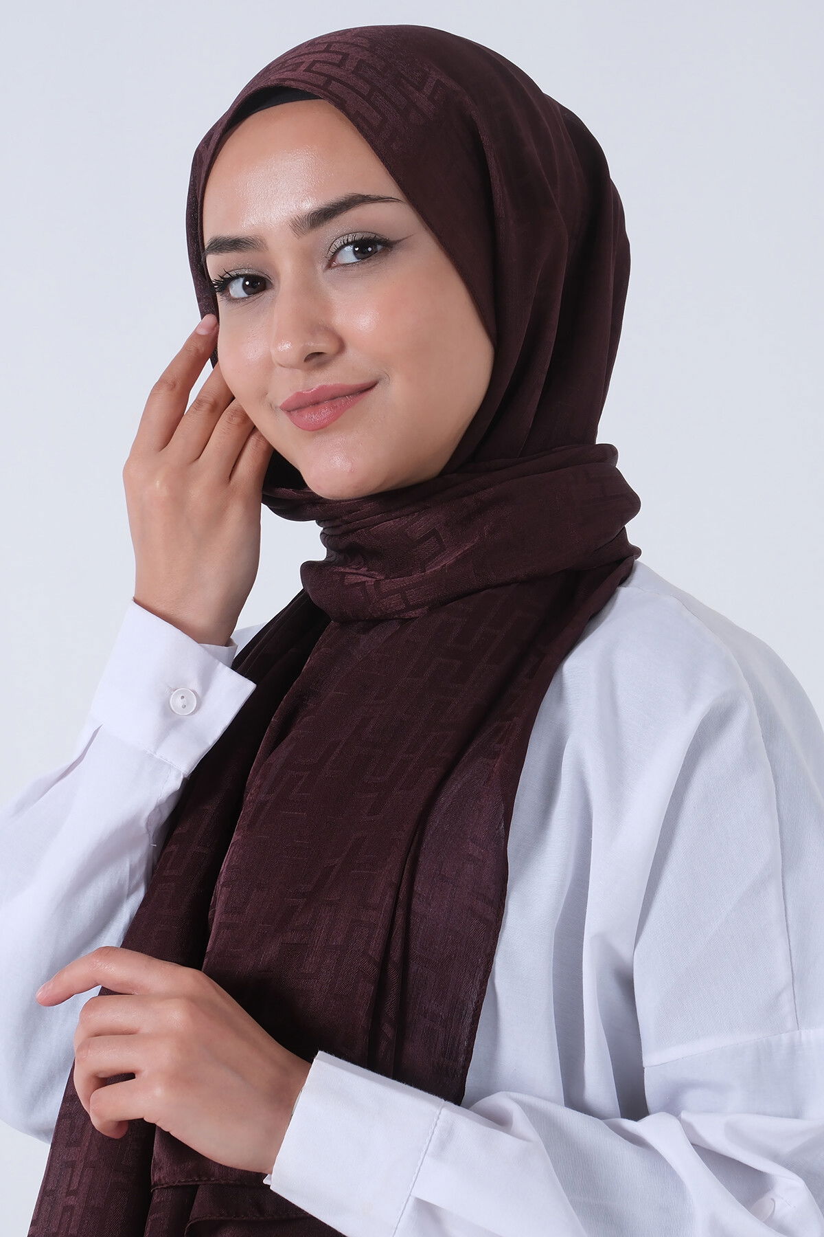 Acı Kahve Nisa Jakar Şal - 4