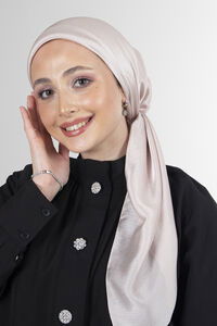 Açık Bej Janjan Eşarp - Thumbnail