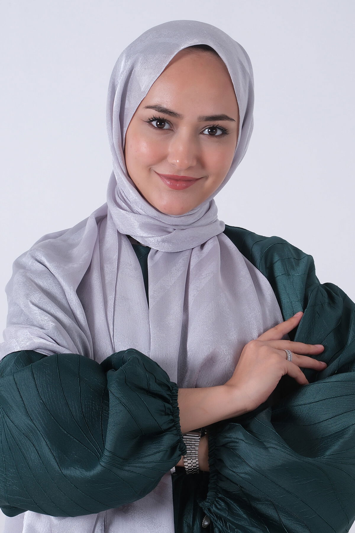 Açık Gümüş Ahsen Jakar Şal - 7