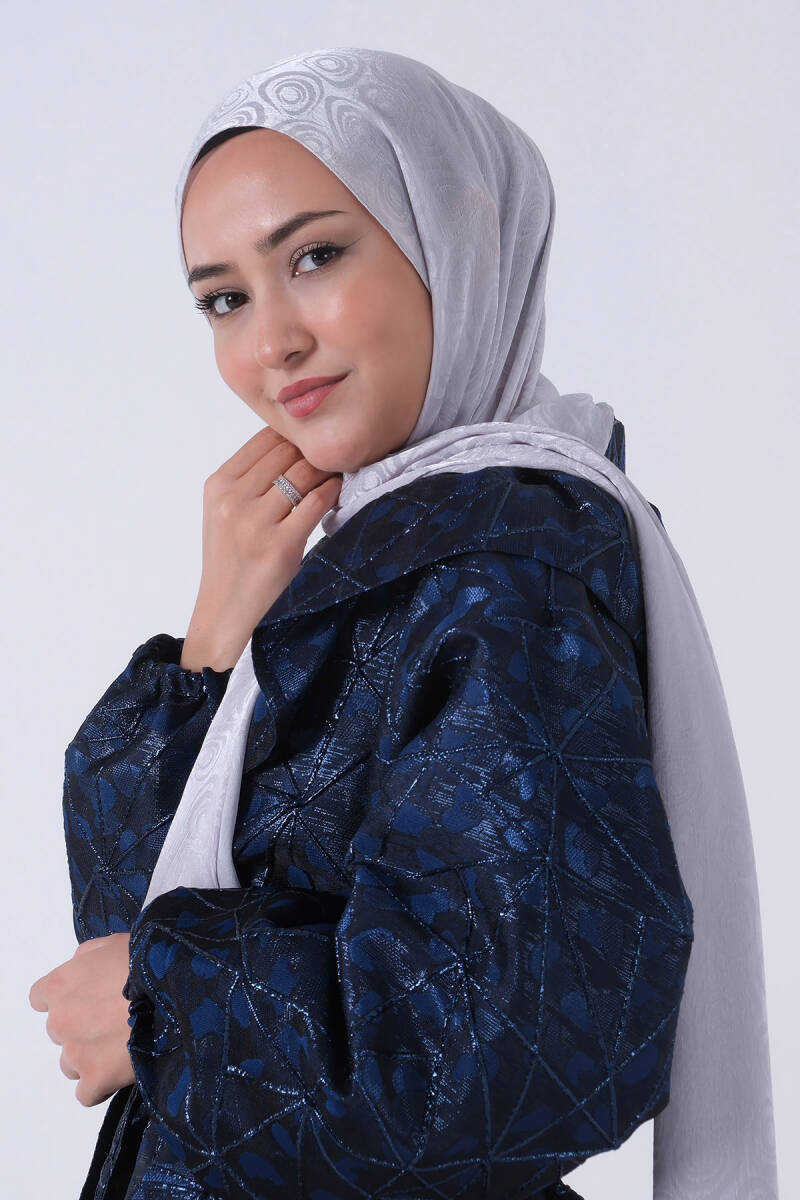 Açık Gümüş Nefes Jakar Şal - harem