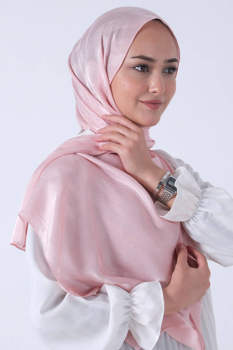 Açık Pudra Ahsen Jakar Şal 