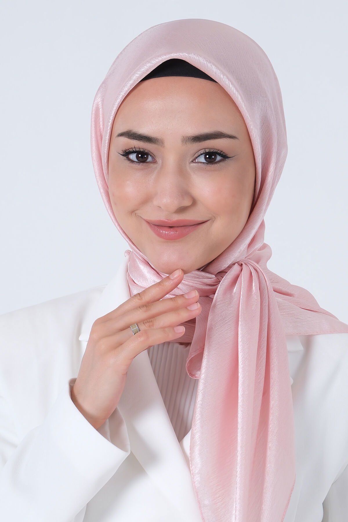 Açık Pudra Janjan Eşarp