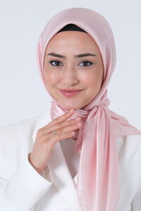 Açık Pudra Janjan Eşarp - Thumbnail