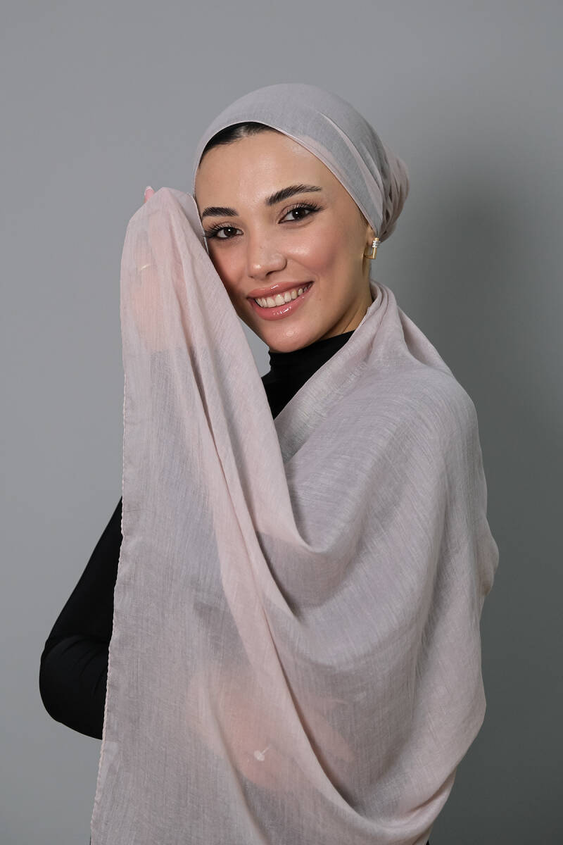 Açık Vizon Allya Şal - harem