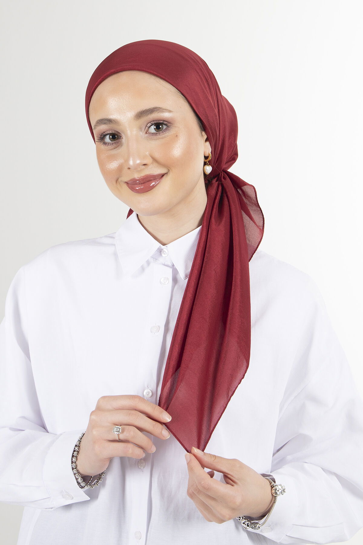 Bordo Brisa Vual Eşarp