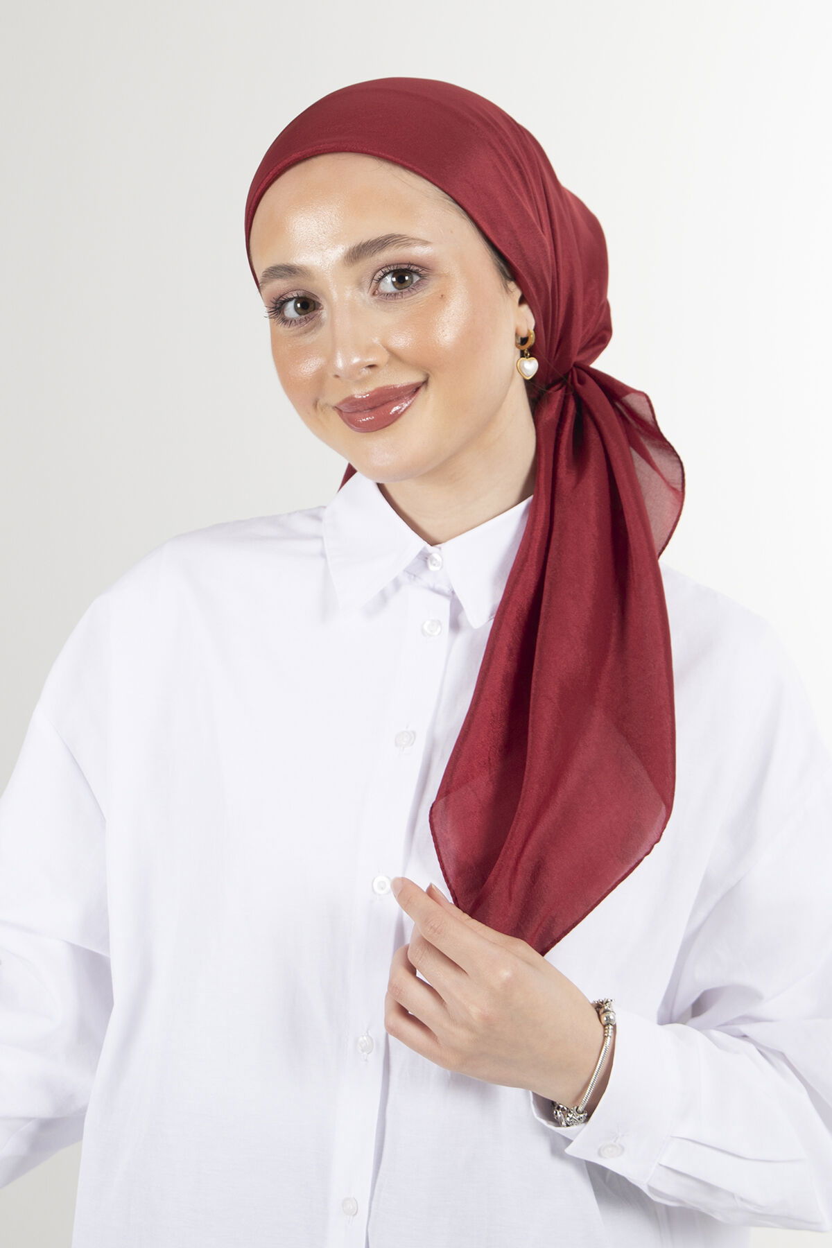 Bordo Brisa Vual Eşarp