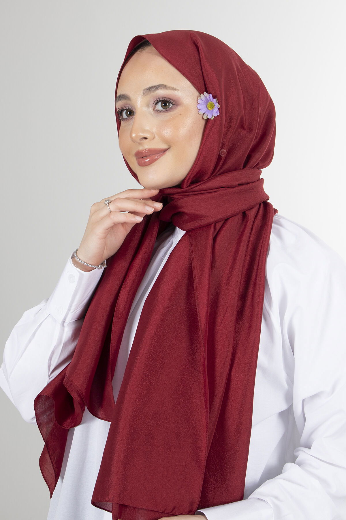 Bordo Brisa Vual Şal