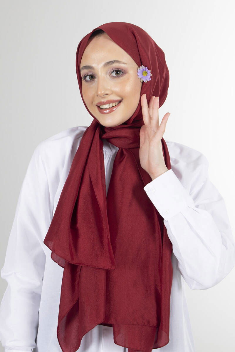 Bordo Brisa Vual Şal 