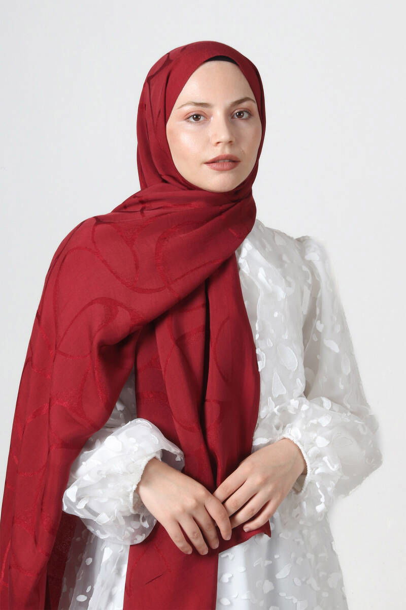 Bordo Diamond Hüma Şal - harem