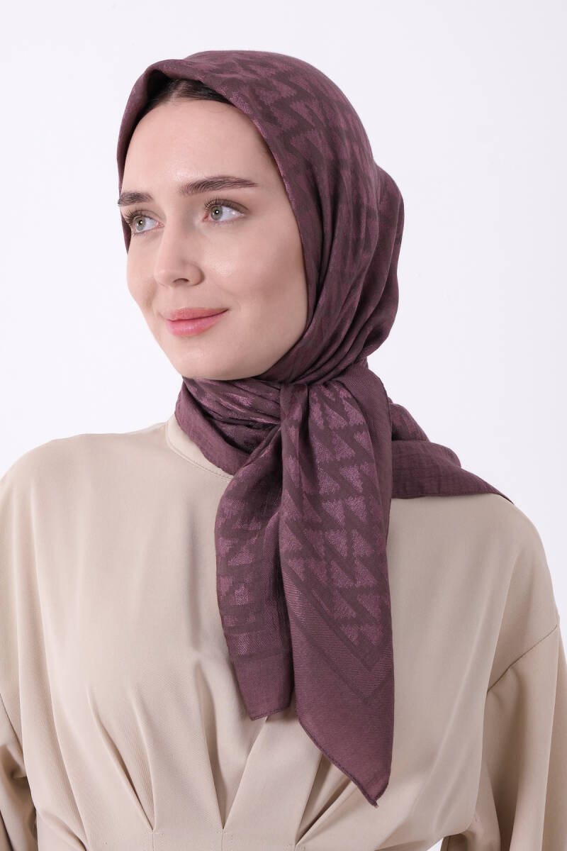 Bordo Pırlanta Nara Eşarp - harem