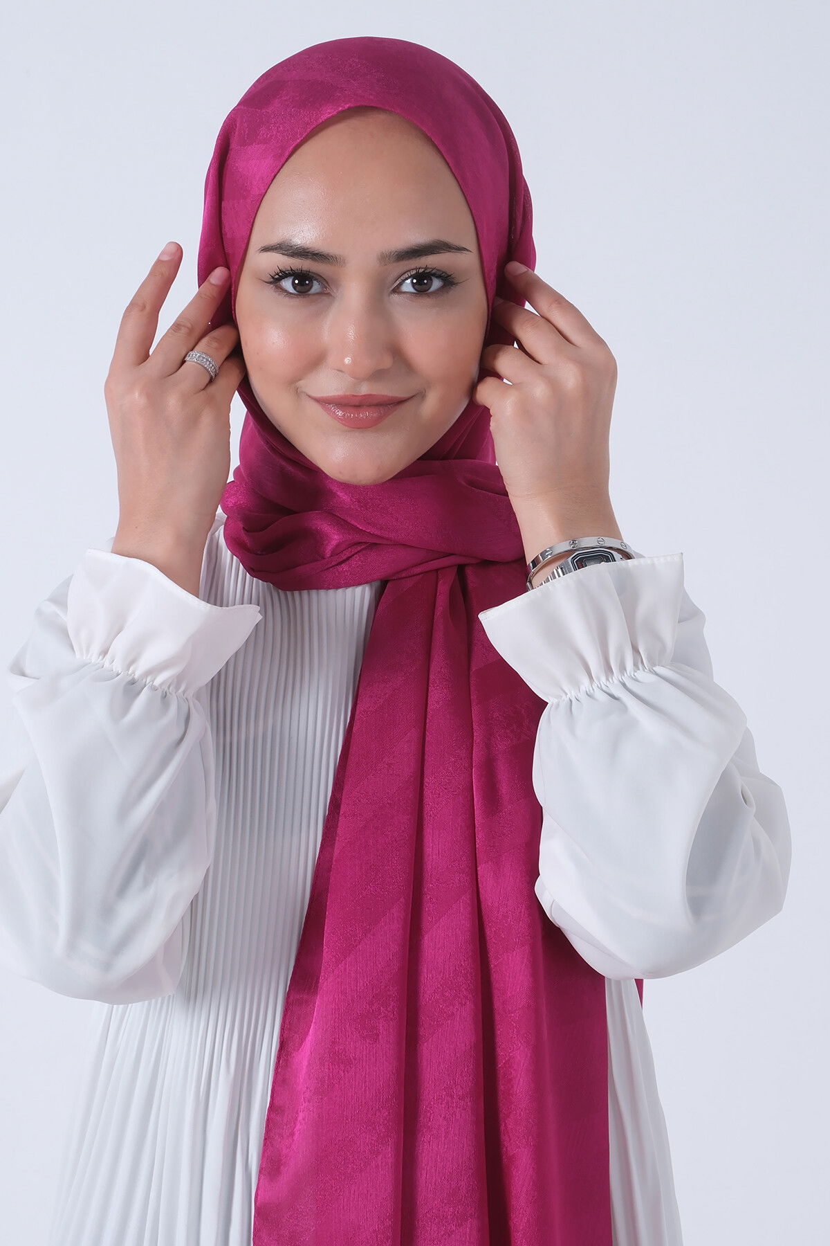 Fuşya Ahsen Jakar Şal - 2