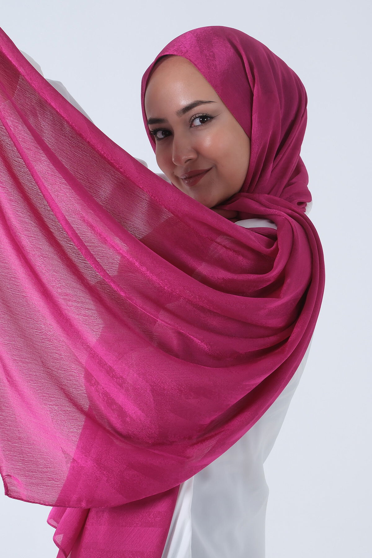 Fuşya Ahsen Jakar Şal - 4