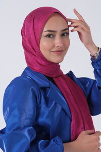 Fuşya Beyza Jakar Şal - Thumbnail