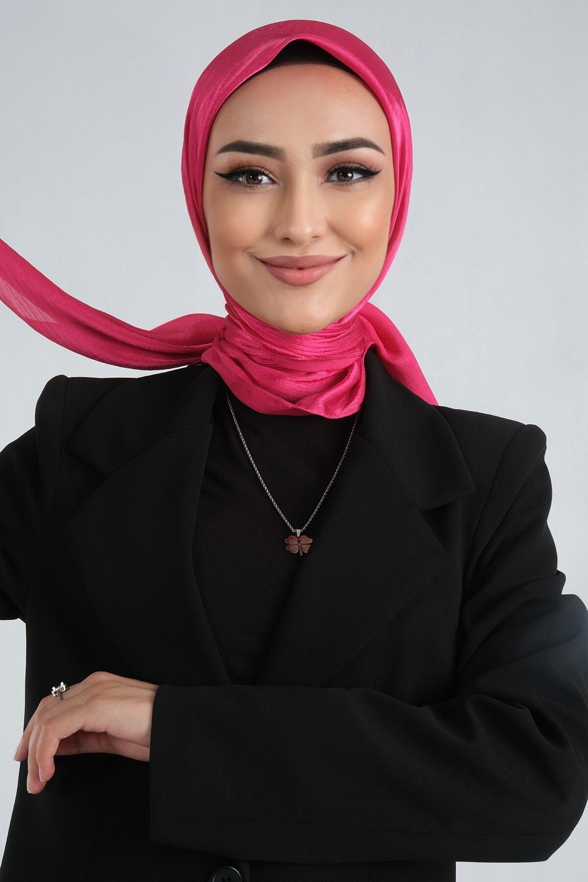 Fuşya Janjan Eşarp - 5