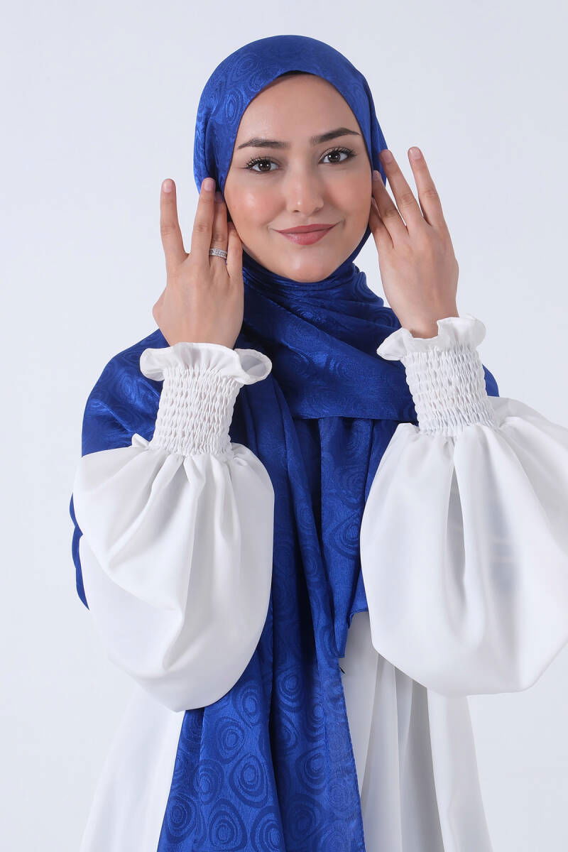 Gece Mavisi Nefes Jakar Şal - harem