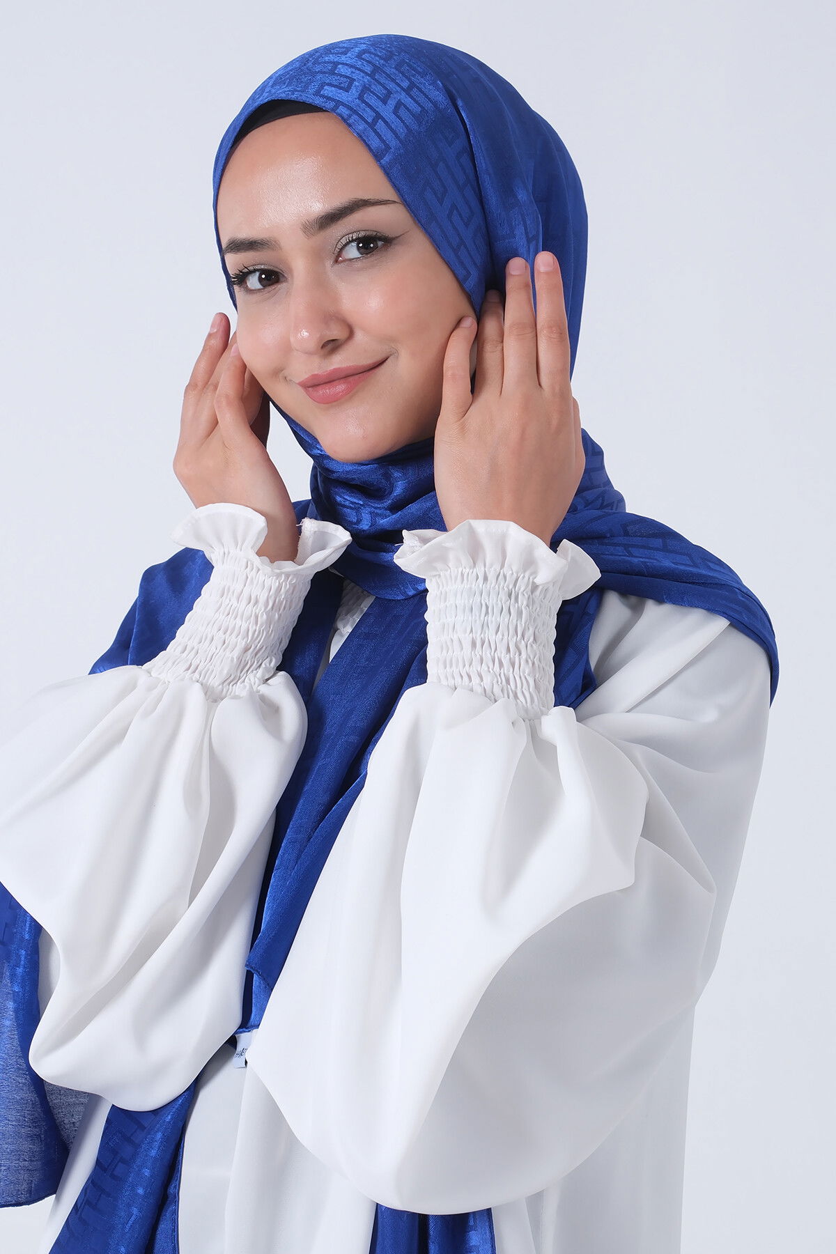 Gece Mavisi Nisa Jakar Şal - 5