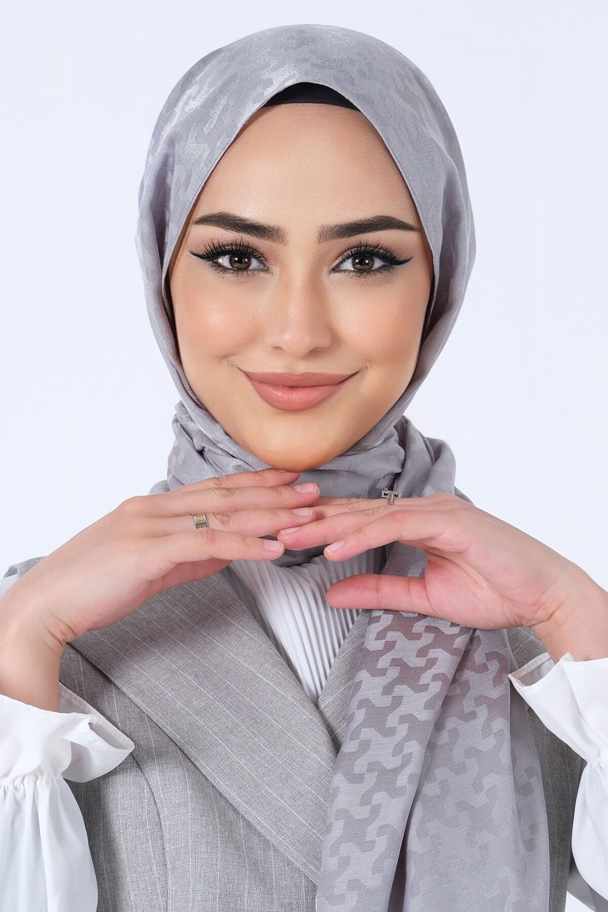 Gri Eslem Jakar Şal - 1