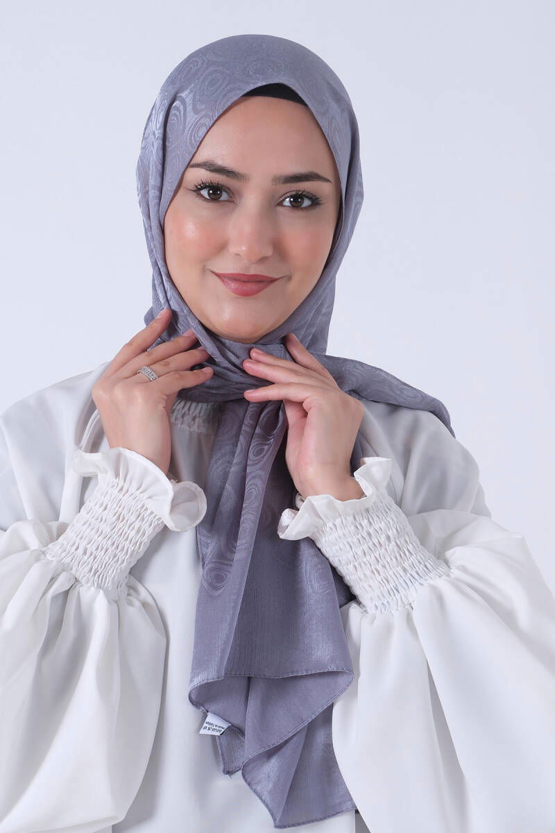 Gri Nefes Jakar Şal 