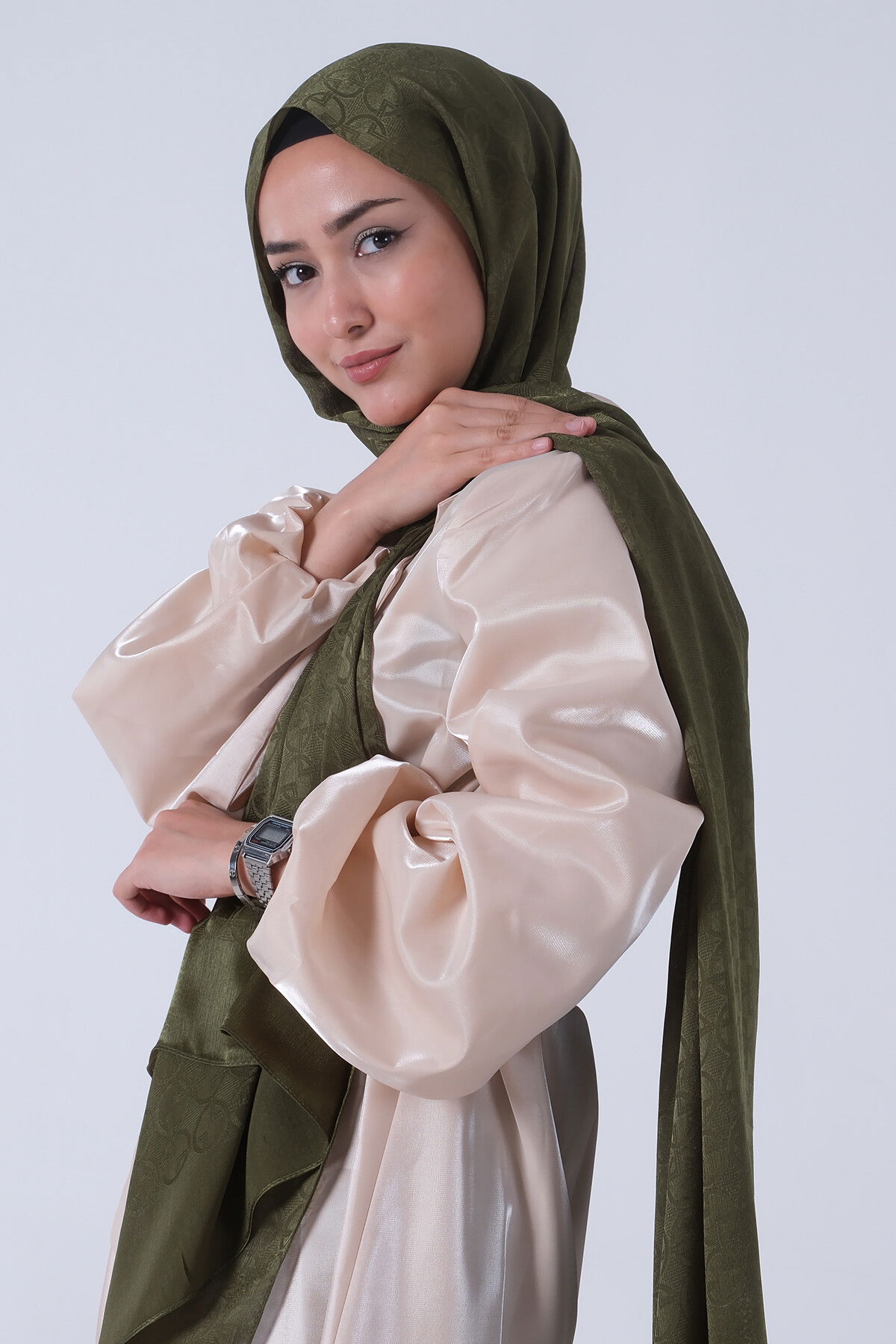 Haki Beyza Jakar Şal - 2