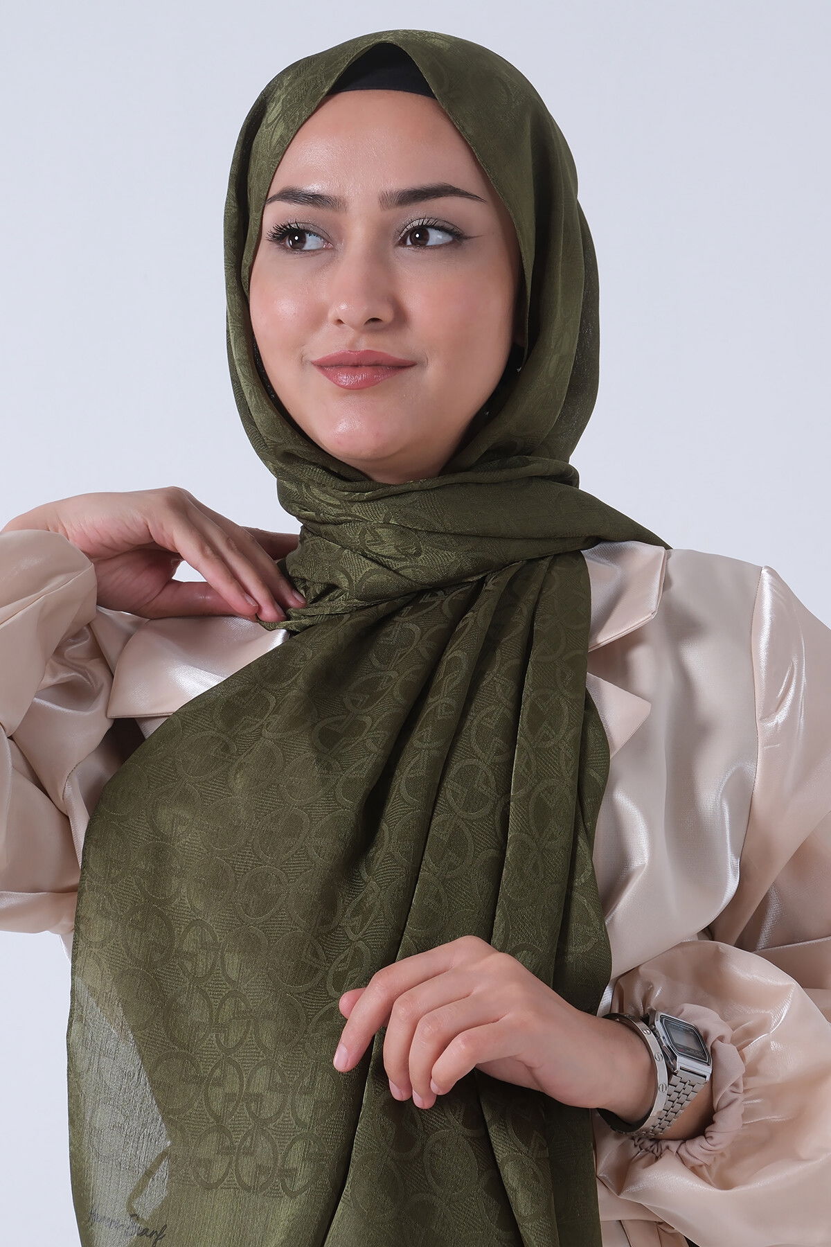 Haki Beyza Jakar Şal - 5
