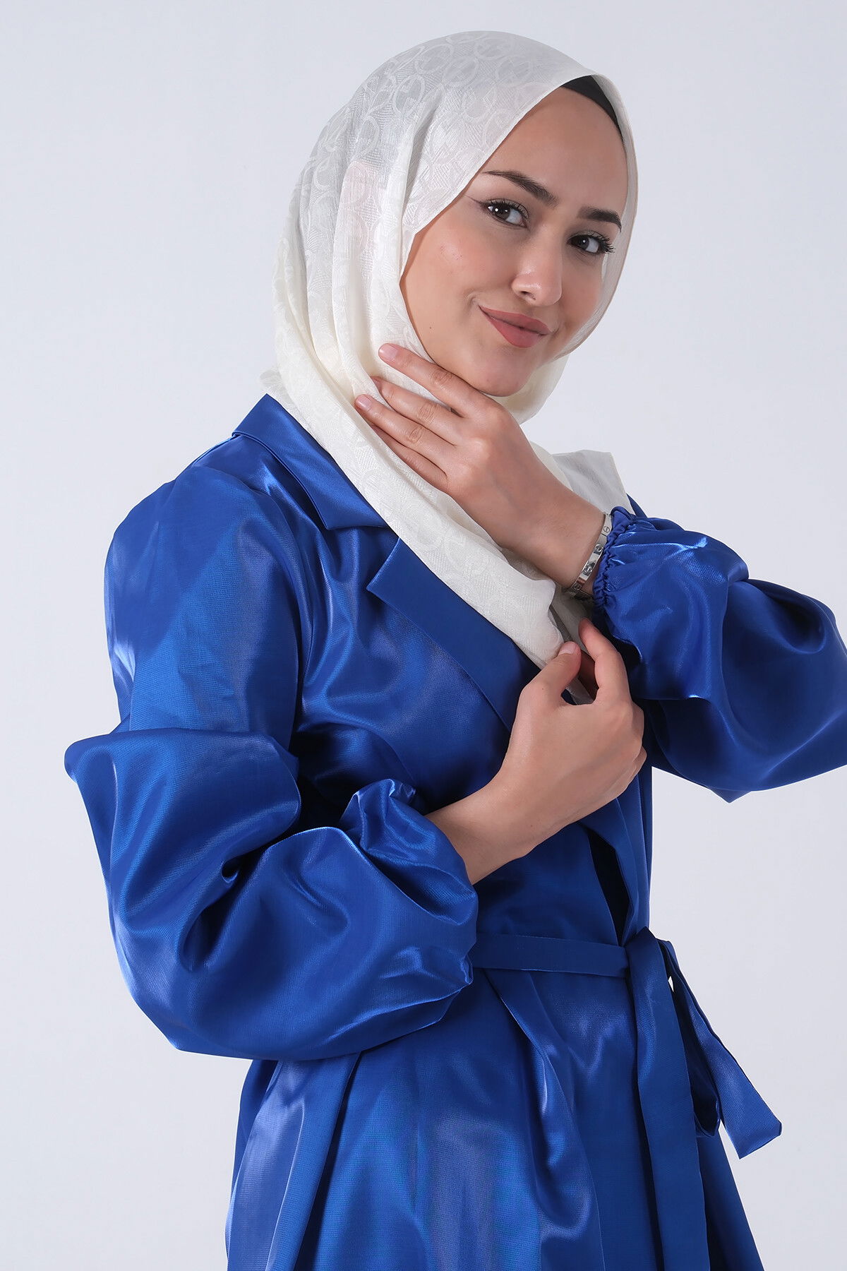 İnci Krem Beyza Jakar Şal - 6