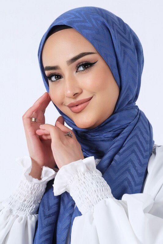 İndigo Lino Jakar Şal - 37