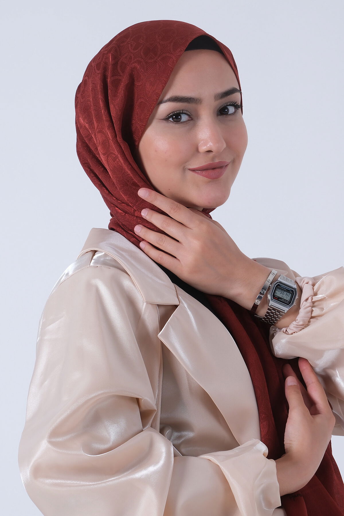Kiremit Beyza Jakar Şal - 4