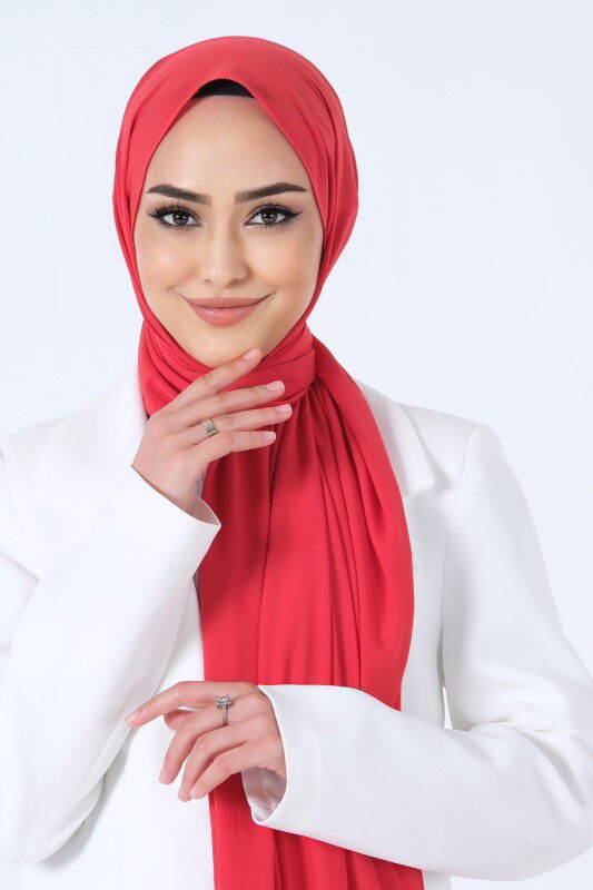 Kırmızı Asya Şal - 4