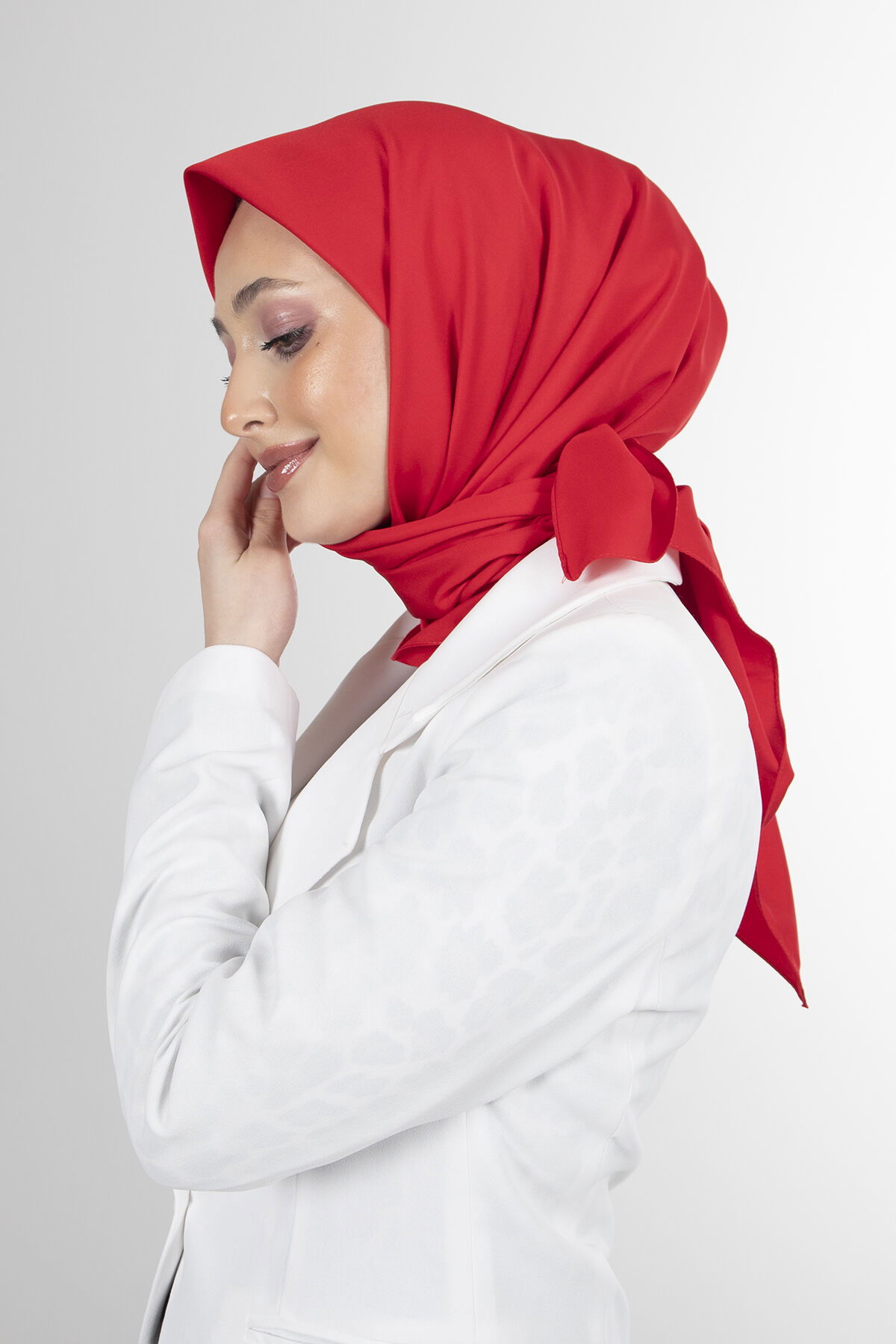 Kırmızı Twill Eşarp