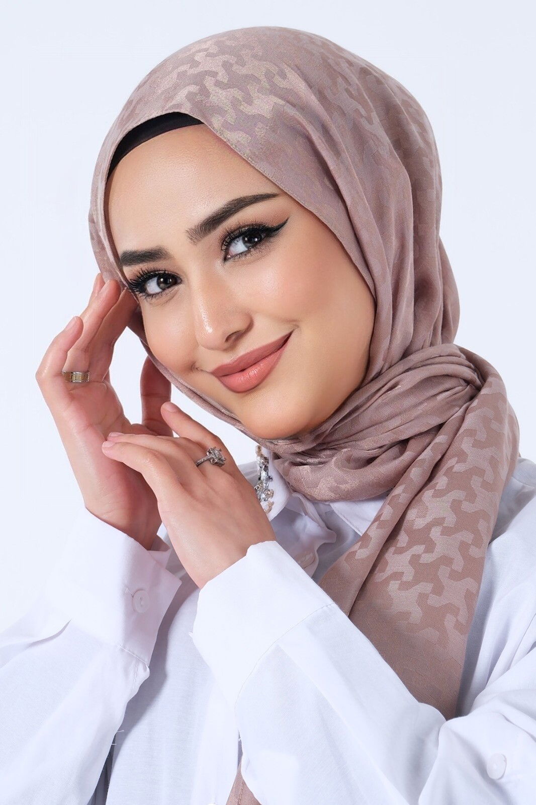 Koyu Bej Eslem Jakar Şal - 1