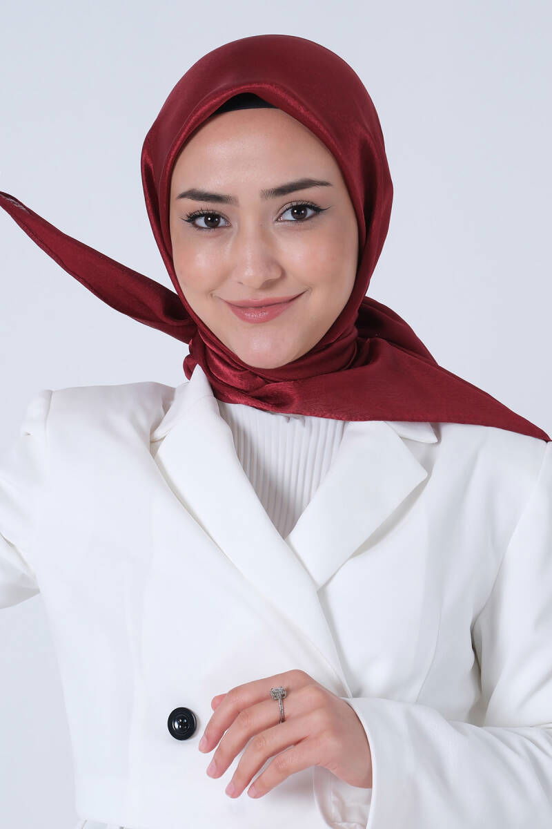 Koyu Bordo Janjan Eşarp 