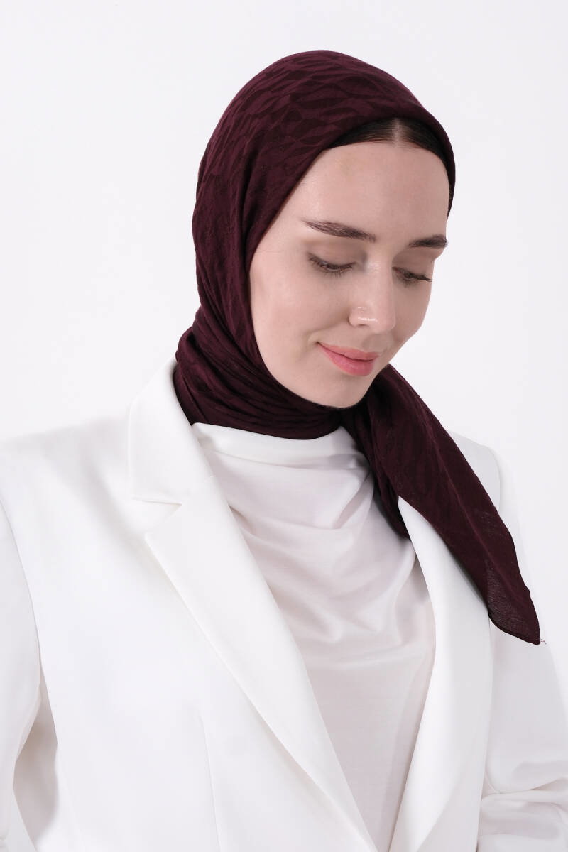 Koyu Bordo Pırlanta Miora Eşarp - harem