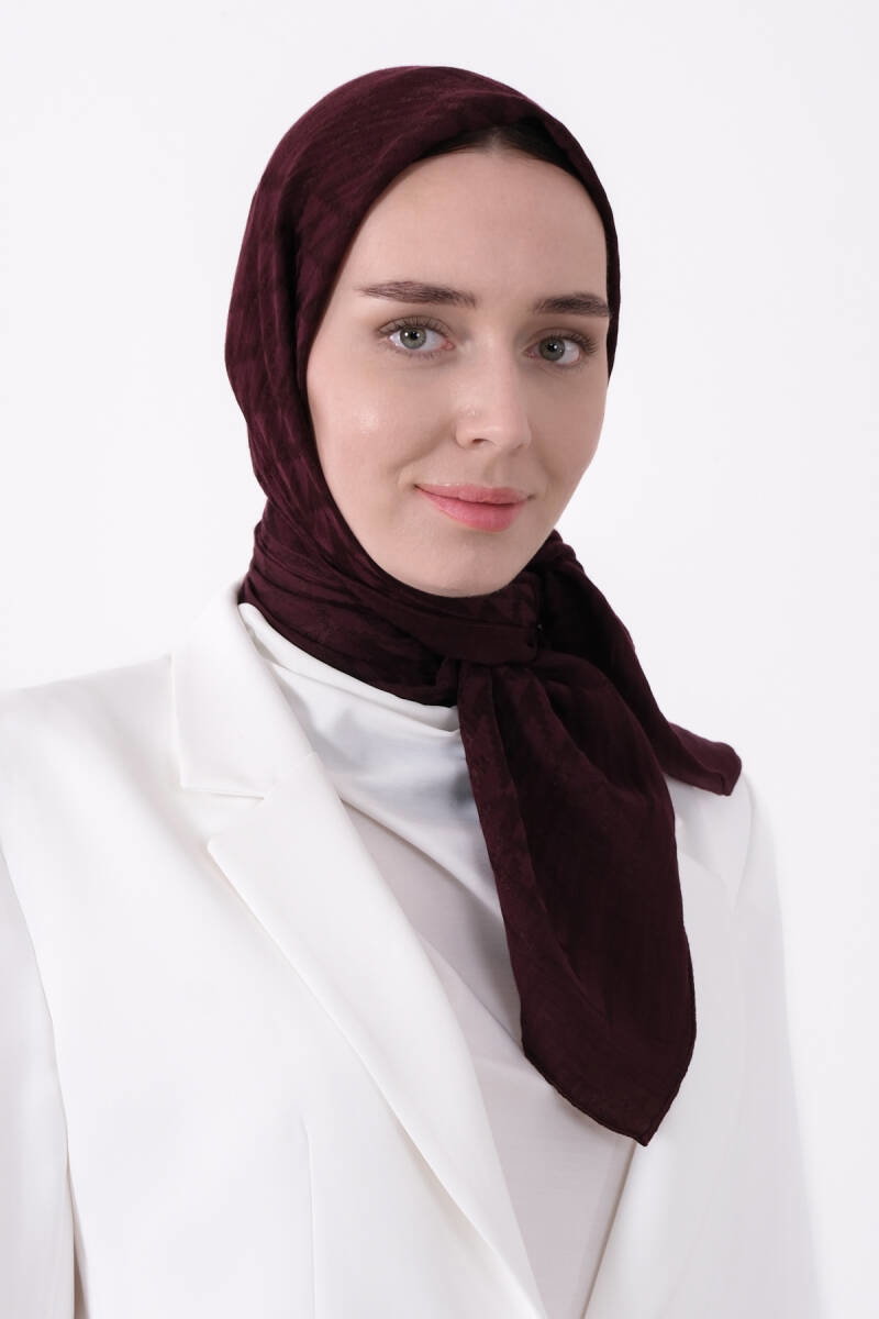 Koyu Bordo Pırlanta Nara Eşarp - harem