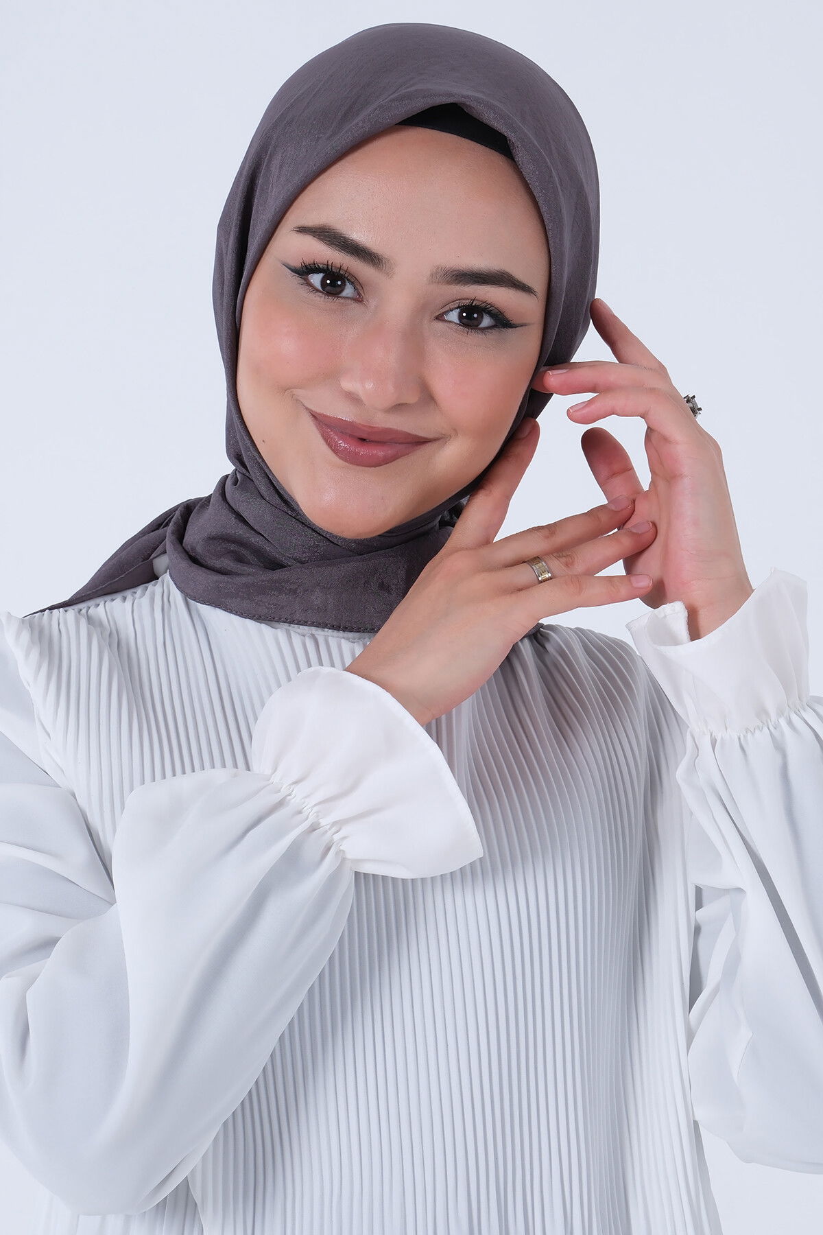 Koyu Füme Brisa Vual Eşarp - 1