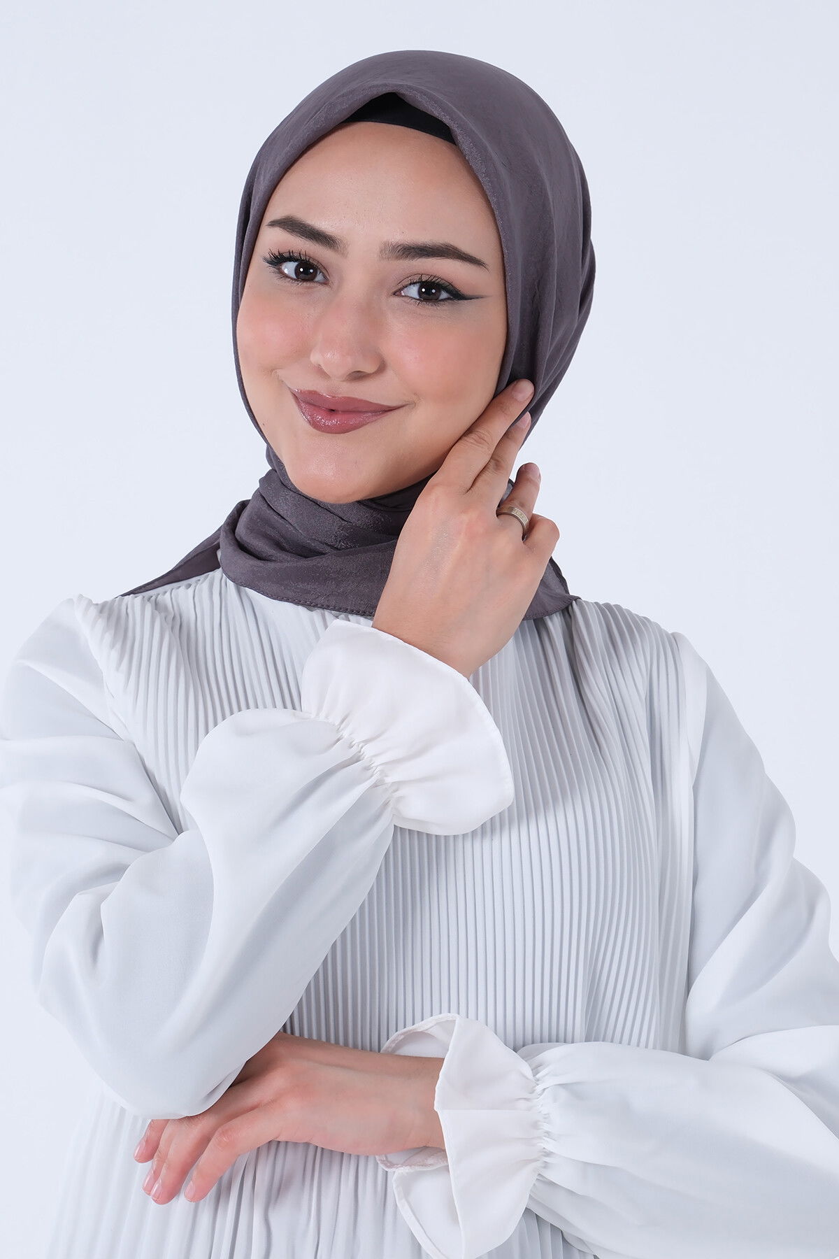 Koyu Füme Brisa Vual Eşarp - 2