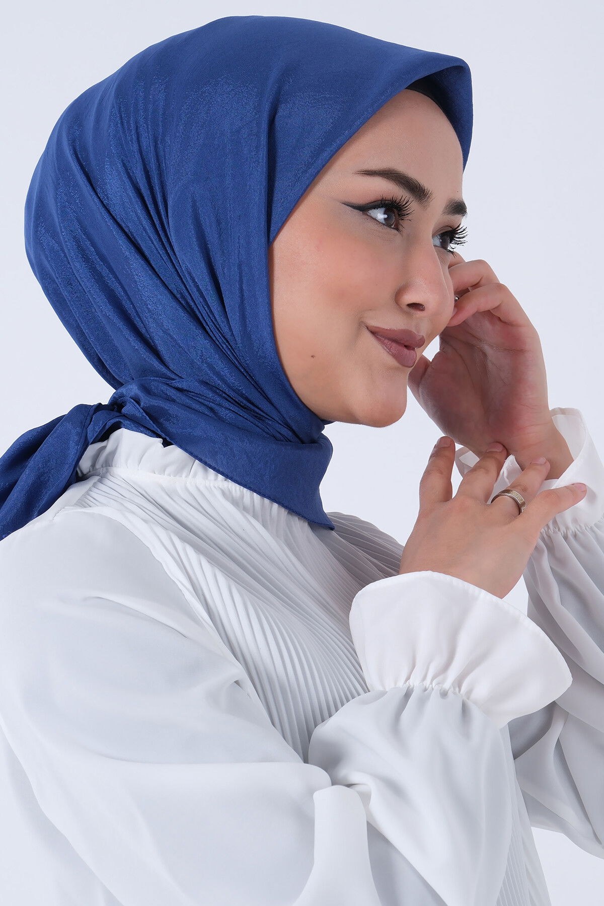 Koyu İndigo Brisa Vual Eşarp - 4