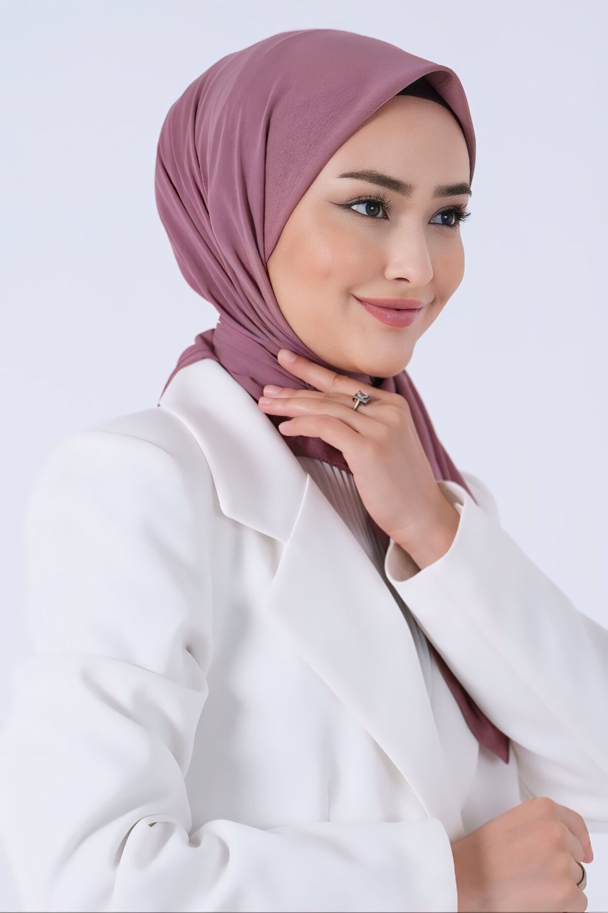 Koyu Lavanta Asya Eşarp