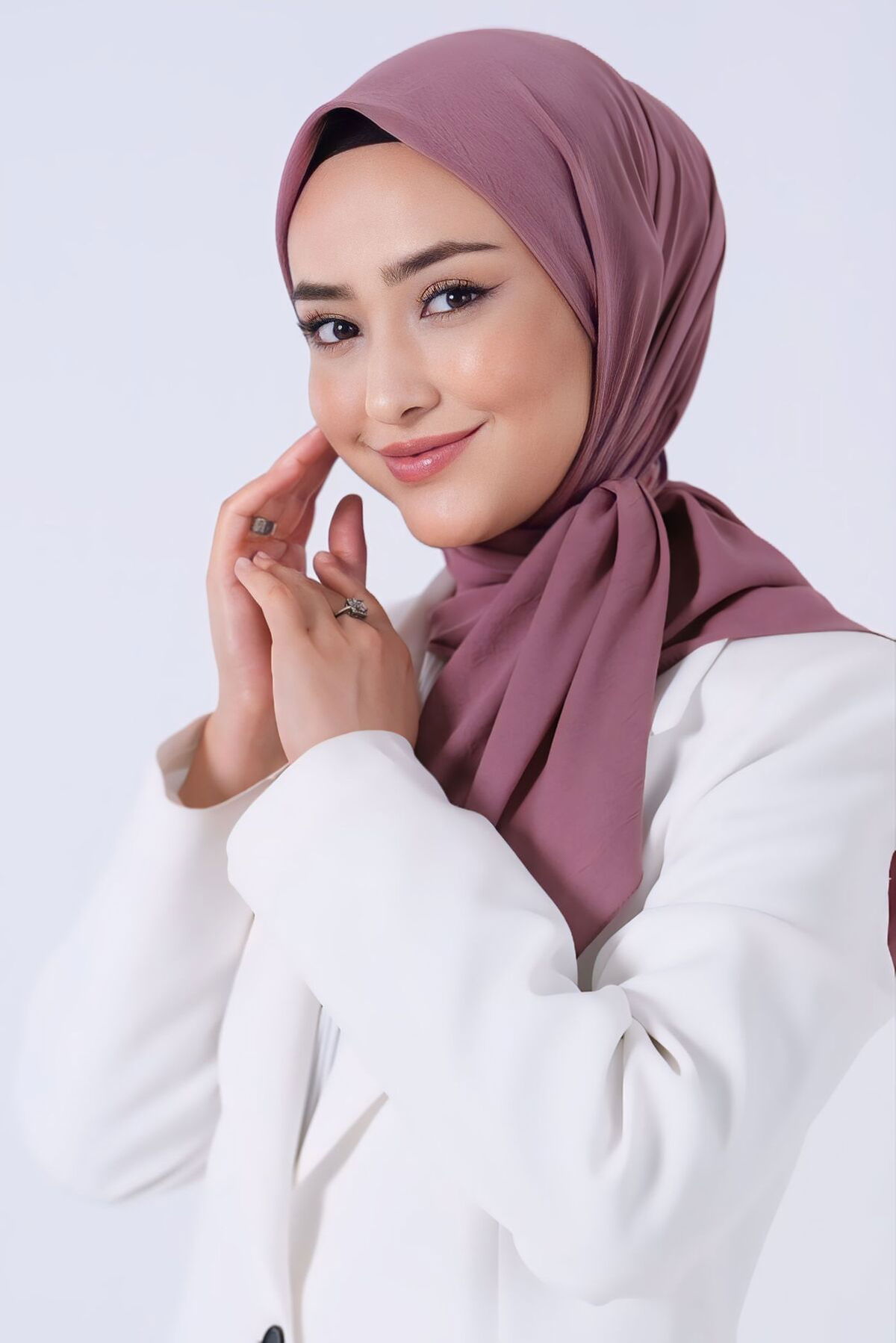 Koyu Lavanta Asya Eşarp