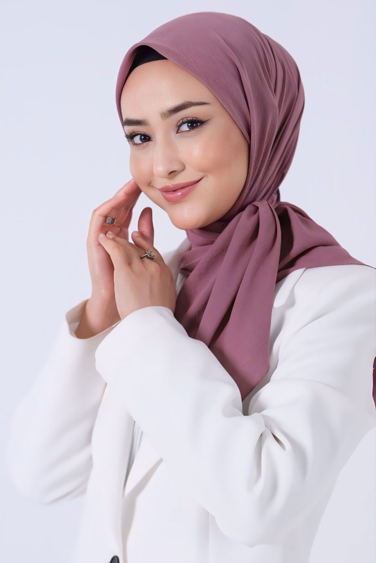 Koyu Lavanta Asya Eşarp - 3