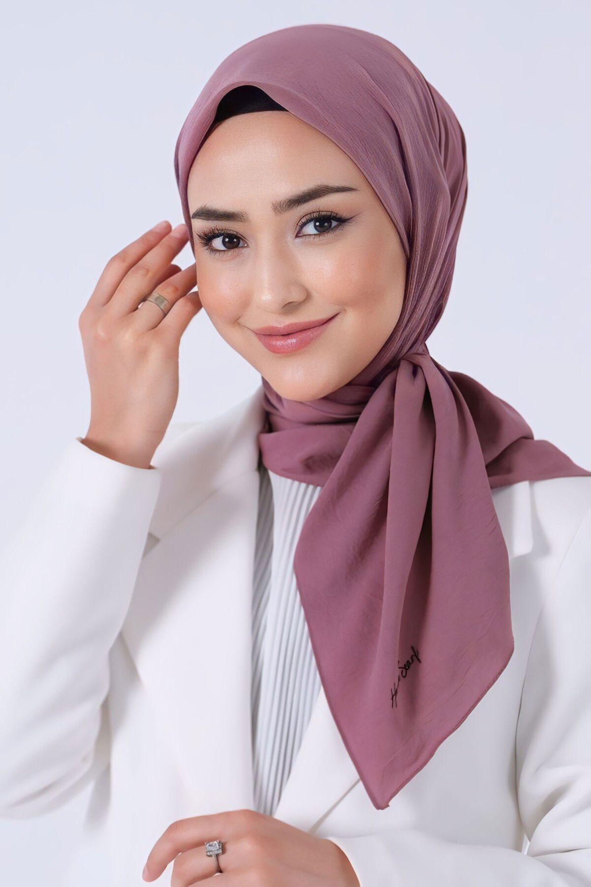 Koyu Lavanta Asya Eşarp - 4