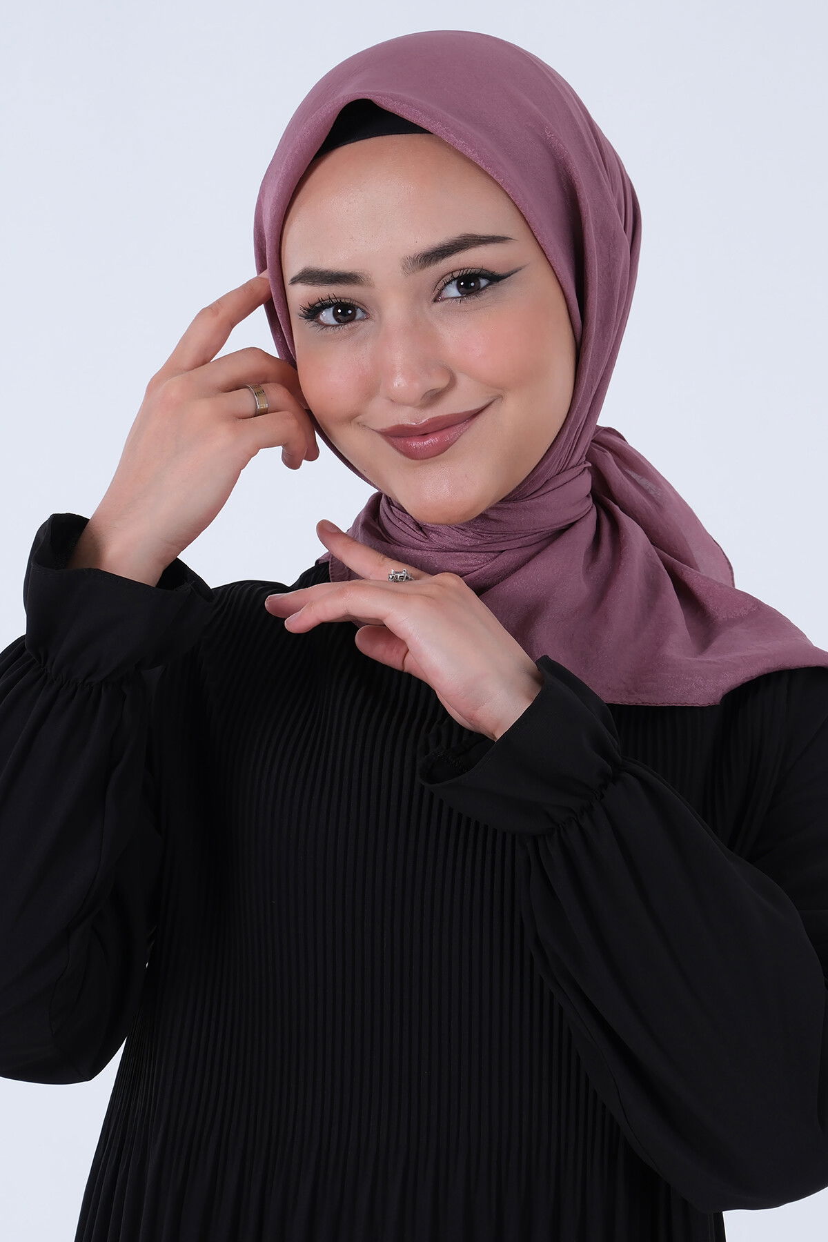 Koyu Lavanta Brisa Vual Eşarp - 1