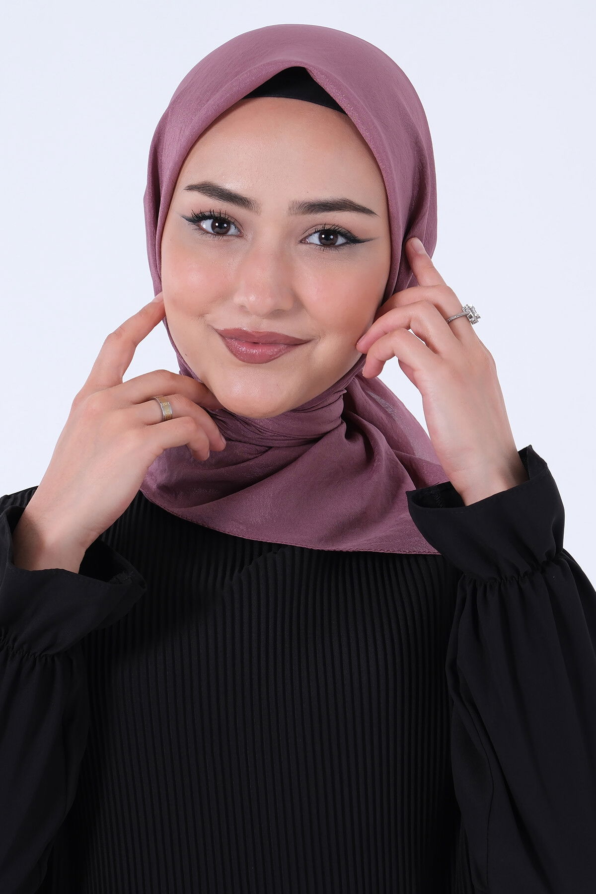 Koyu Lavanta Brisa Vual Eşarp - 2