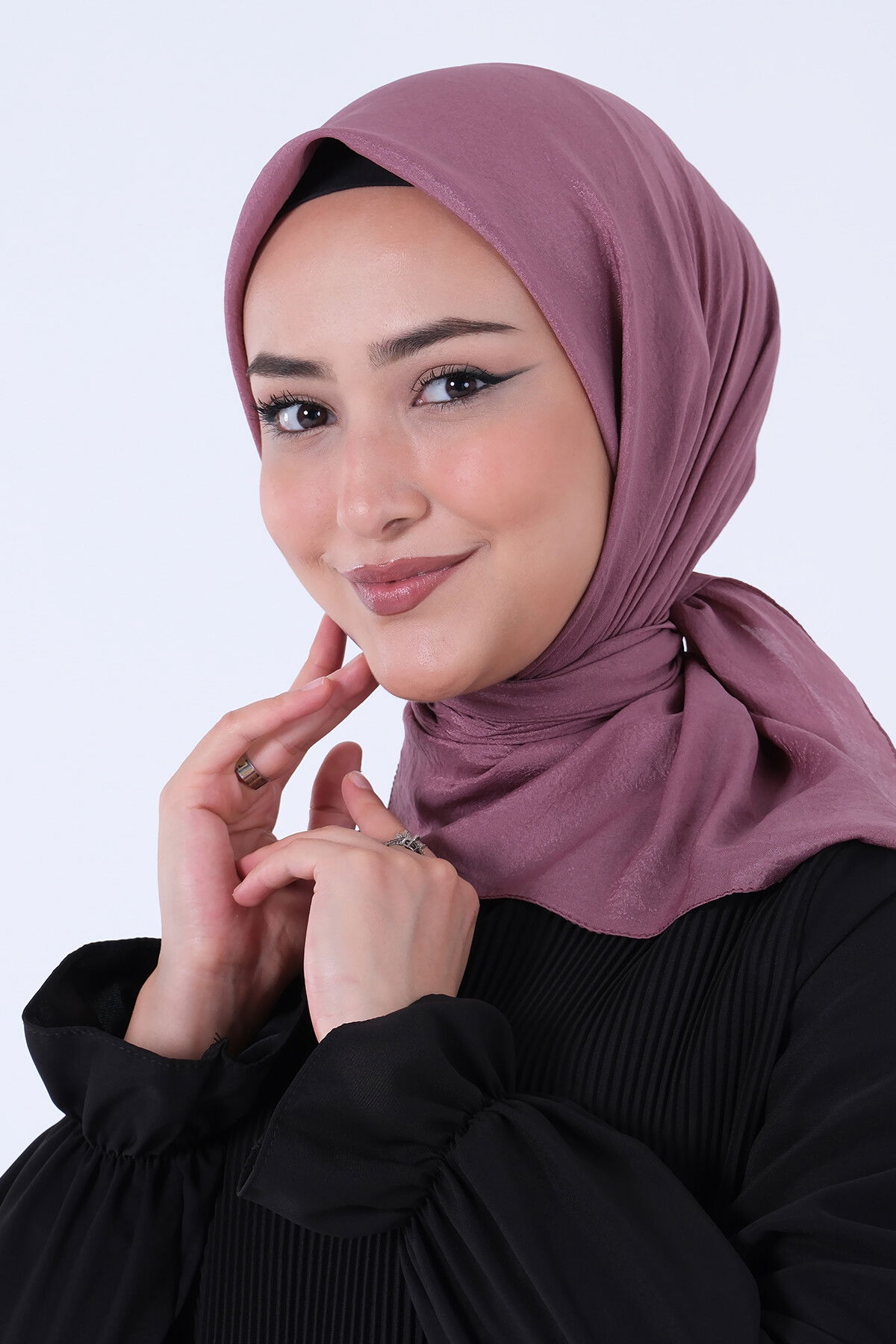 Koyu Lavanta Brisa Vual Eşarp - 4