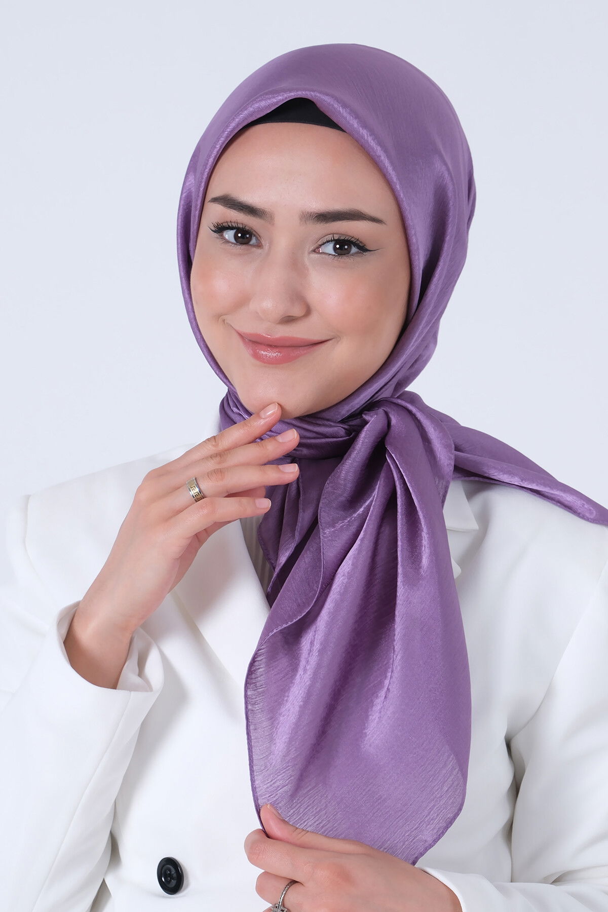 Koyu Lavanta Janjan Eşarp - 2