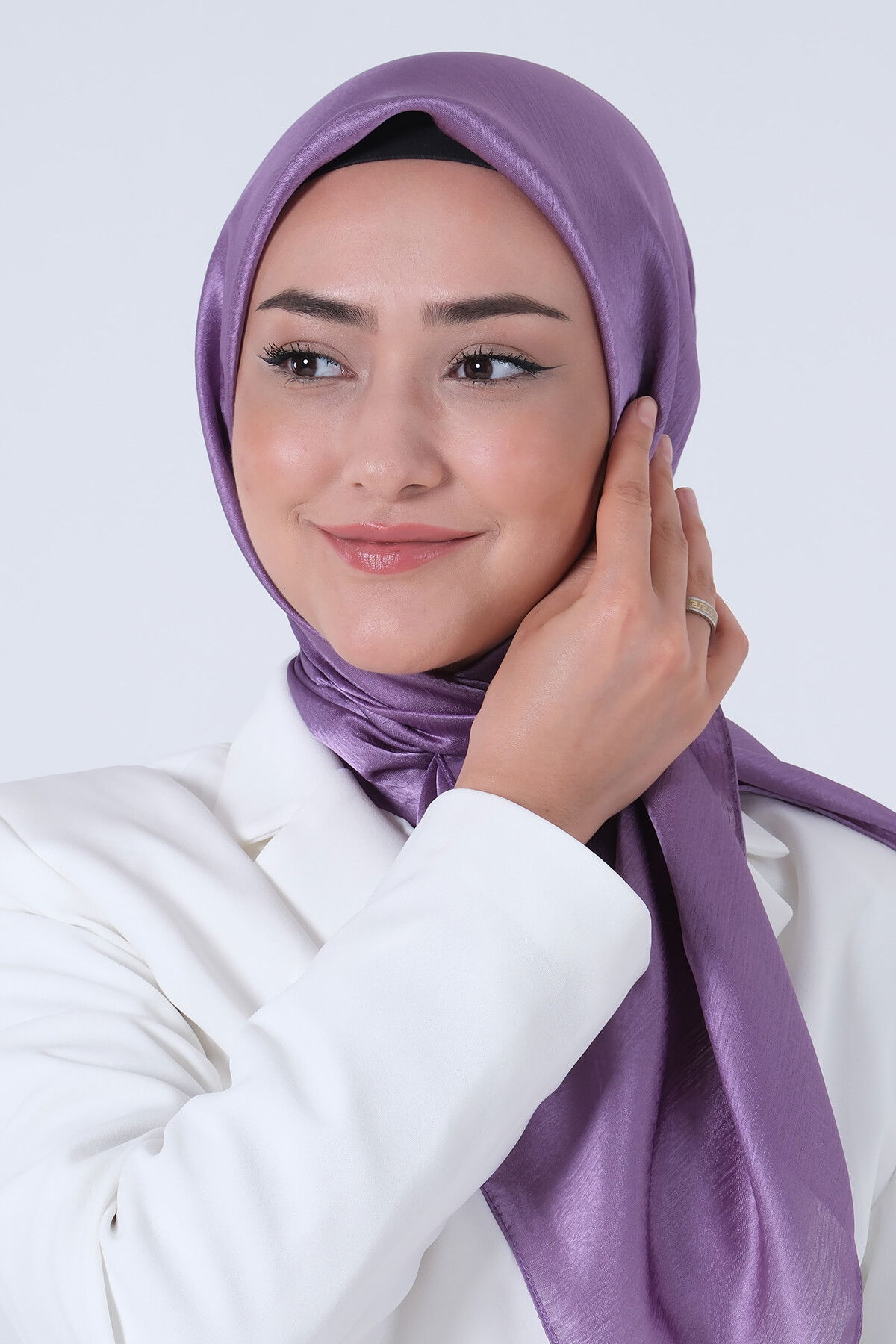 Koyu Lavanta Janjan Eşarp - 3