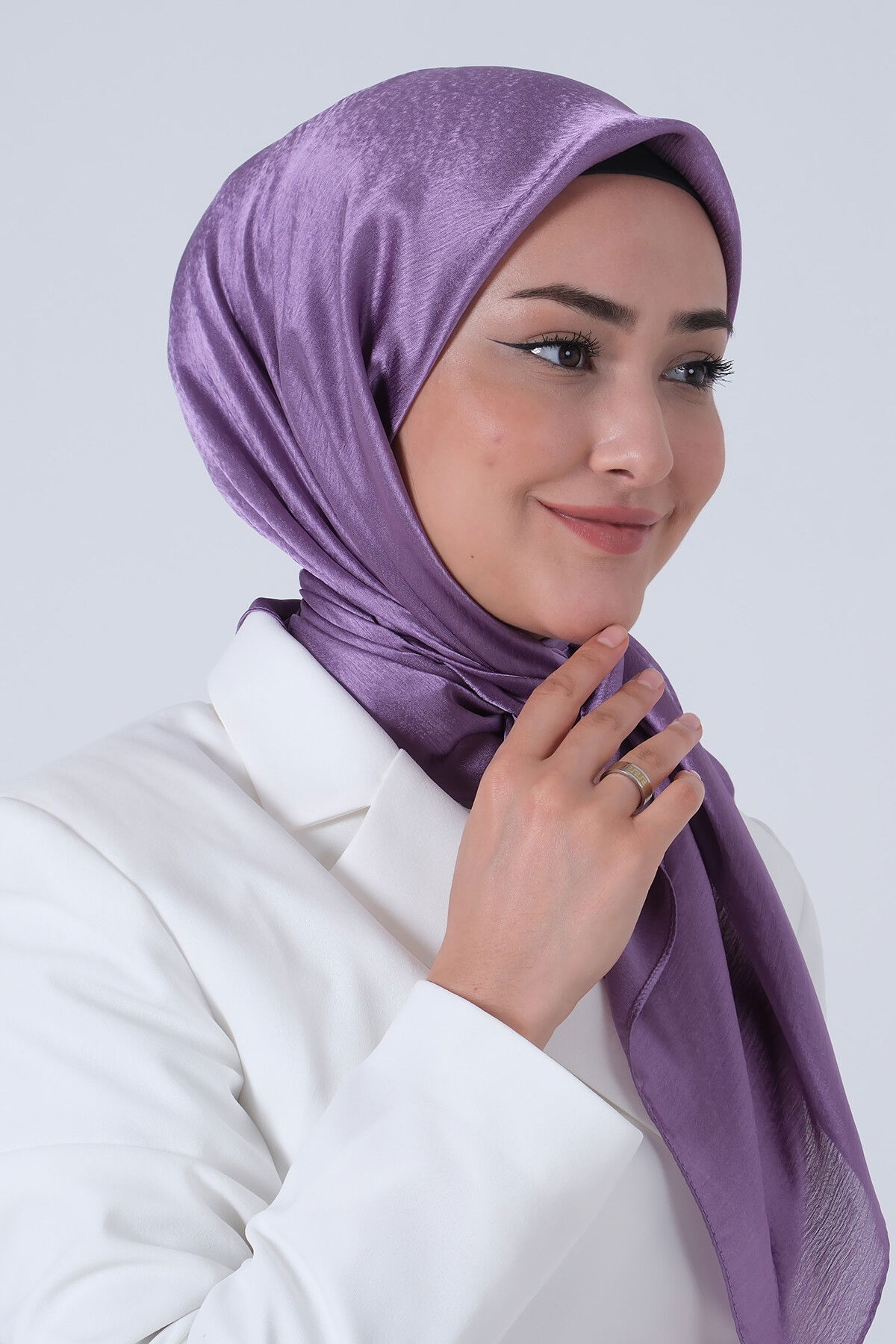 Koyu Lavanta Janjan Eşarp - 4