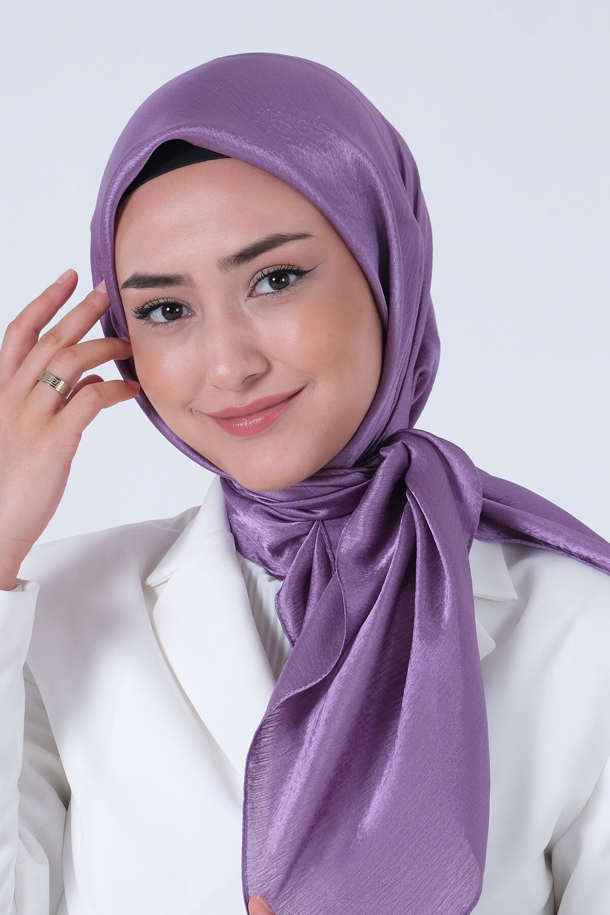 Koyu Lavanta Janjan Eşarp - 5