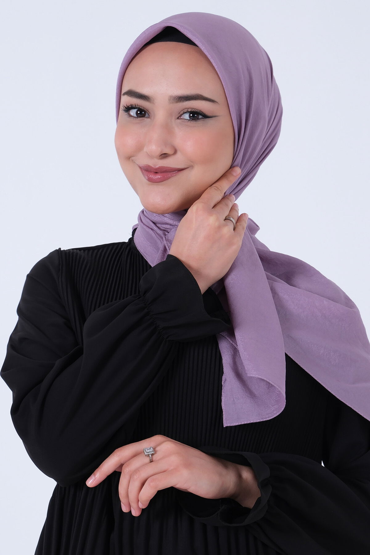 Koyu Leylak Brisa Vual Eşarp - 2